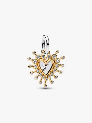 Charm pandora cuore - cuore, luminoso