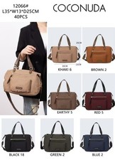 Borsa donna a mano firmata Coconuda nylon leggero resistente all'acqua autunnale