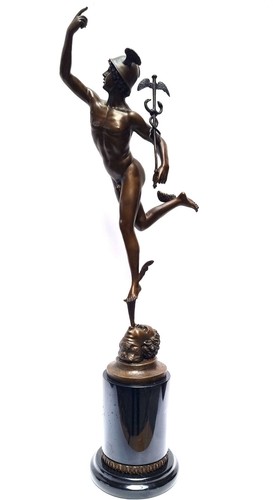 Statua bronzo mercurio - bronzo,