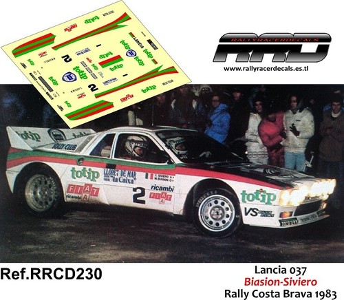 Decal calca lancia 037 - 1/43;,
