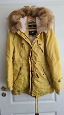 Nuovo Navahoo*giacca invernale calda foderata gialla taglia XL*cappuccio