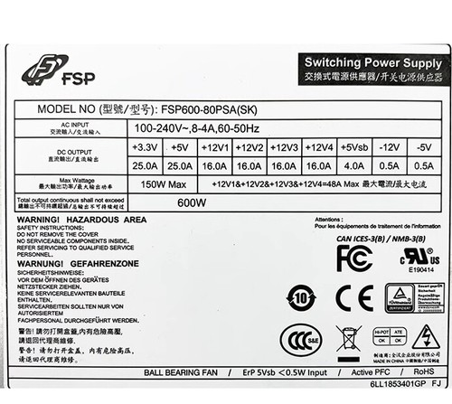 1pz nuovo alimentatore - 1pz,