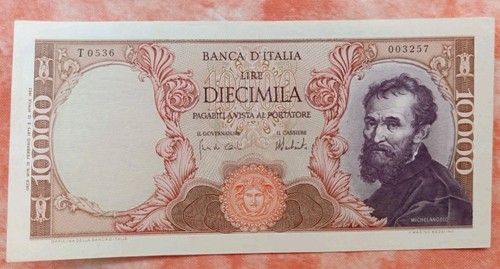 10000 lire michelangelo - 10000,