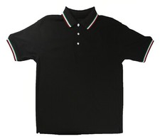 Polo tricolore taglia S manica corta italia da lavoro 100% cotone piquet nuova