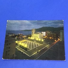 LA SPEZIA PIAZZA EUROPA NOTTURNO CARTOLINA  VIAGGIATA