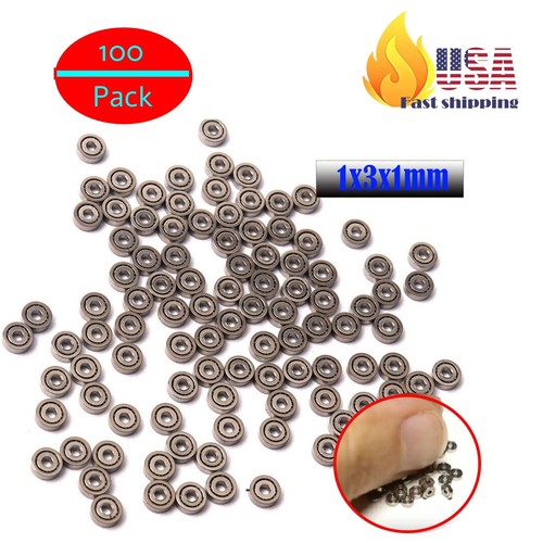 100x 681zz 1x3x1mm scanalatura - 681zz,