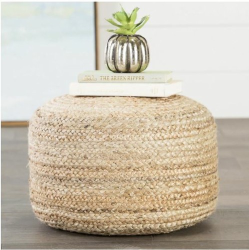 Beige circle shaped jute - circle,