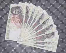 Lotto di 10 Banconote da 100000 Lire Caravaggio II Tipo