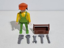 Playmobil 3780 autista meccanico camion spazzatura macchinista treno ovest