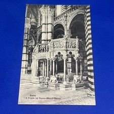 SIENA PULPITO NEL DUOMO NICCOLO' PISANO CARTOLINA ANTICA