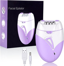 Epilatore Elettrico Donna, Depilatore Viso Donna Con Luce LED, Mini USB Epilator