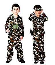 Costume Travestimento Carnevale Halloween Mimetica di Assalto Soldato L.3143