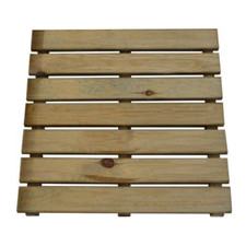 Pedana doccia giardino in legno di pino impregnato antiscivolo - 50x50x3,2