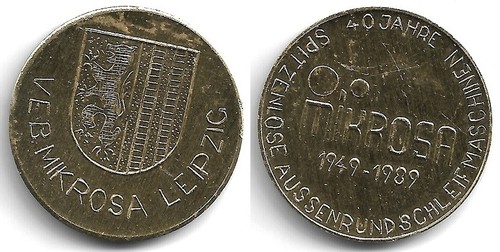 Medaglia leipzig veb mikrosa - medaglia,