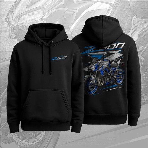 Felpa con cappuccio moto