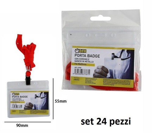 Set pezzi portabadge porta - set,