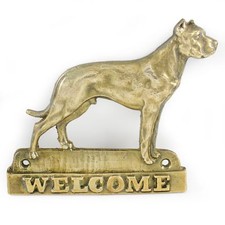Dogo Argentino - brass tablet