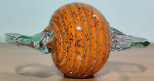 caramella vetro di murano arancione 15 cm