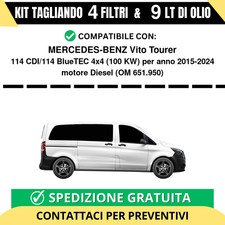 Tagliando per MERCEDES-BENZ Vito Tourer 114 CDI/114 BlueTEC 4x4 100 kw Diesel...