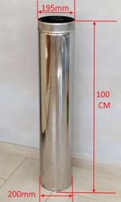 TUBO IN ACCIAIO INOX MONOPARETE PER CANNA FUMARIA DIAMETRO 200 MM (20 CM)