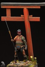 Soldatino giocattolo in miniatura dipinto Ashigaru XV c 75 mm prevendita | Museo