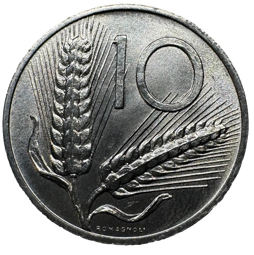 1973 italia moneta 10 lire - -,
