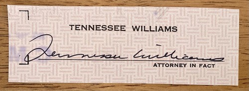 Tennessee williams firmato - williams,