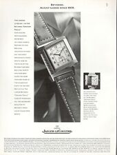 Jaeger-leCoultre Pubblicità 1 pagina 1987 originale OROLOGIO REVERSO 7H