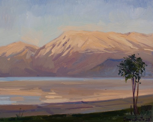 Paesaggio tramonto ora oro - "ora, d'oro