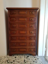 Mobile Settimino Legno Color Noce Anni 1970. Buone Condizioni