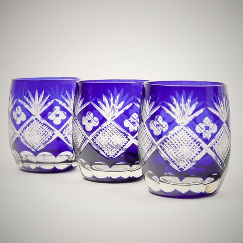 Edo kiriko blue cut - kiriko, glass