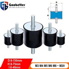 Ammortizzatore isolatore bobina auto attacco gomma anti vibrazione doppio filetto maschio M3-M20