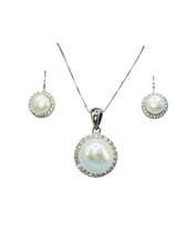 925 Silver Pearl Necklace and
