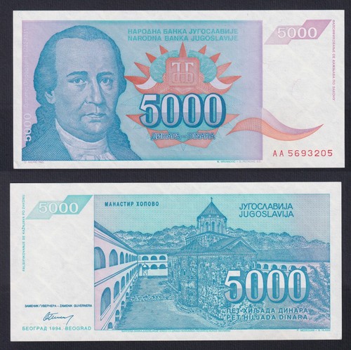 Banconota jugoslavia 5000 - banconota,