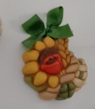 THUN BELLISSIMA FORMELLA PAPAVERO E GIRASOLE ? NUOVA CON CONFEZIONE ORIGINALE!