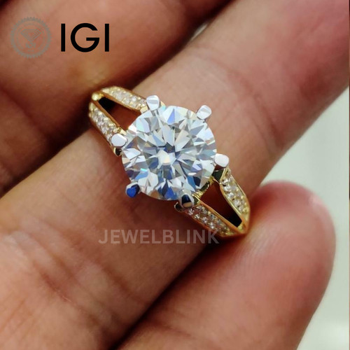 Igi carat round lab - carat, grown