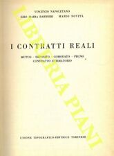 NAPOLETANO Vincenzo - BARBIERI Ezio Maria - NOVITA’ Mario -  I contratti reali.