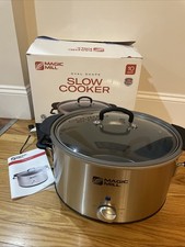 Magic Mill 10 Quart Slow Cooker - Argento - 3 impostazioni nuovo con scatola spedizione gratuita
