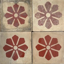 Cementine antiche pavimento mattoni piastrelle quadrate floreali 5