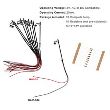 10pcs Model Railway N Scale 1:150 Lamps Street Lights Warm LEDs 1.85In LYM21