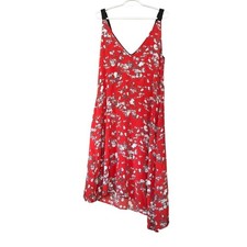 Abito donna Rag & Bone Garden floreale Zoe medio asimmetrico 100% seta NUOVO $450