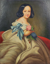 " La principessa Carlotta del Belgio " Dipinto Quadro OPERA su tela RIPRODUZIONE