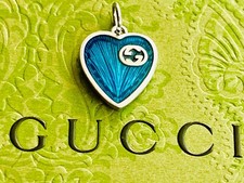 Gucci Ciondolo Cuore Logo Blu