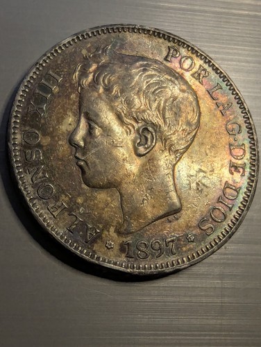 España pesetas 1897 silver - pesetas,