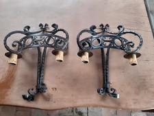 Coppia di appliques artigianali in ferro battuto