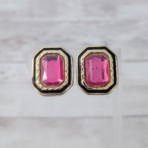 Vintage clip earrings pink - clip,
