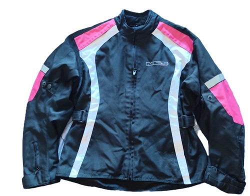 Giacca moto nero rosa mbs - da,