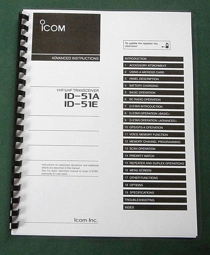 Icom 51a id - id-51e, manuale