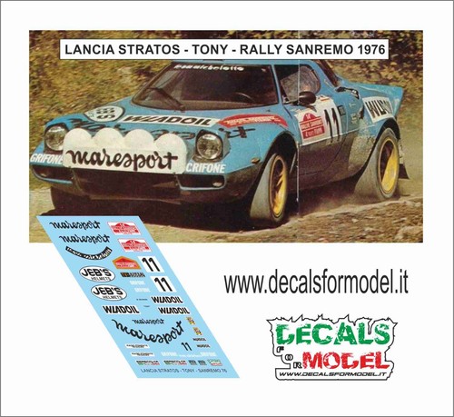 Decals lancia stratos - decals, 1:43