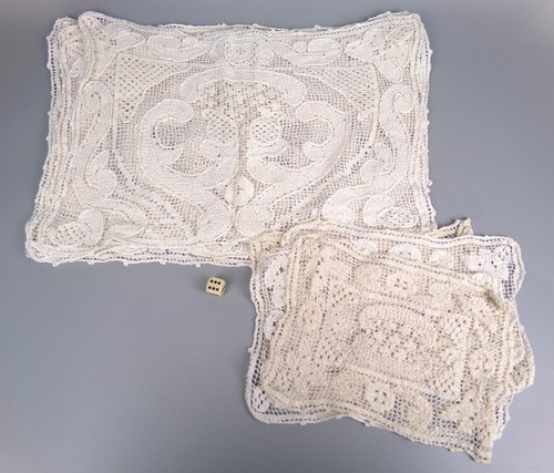 Antique crochet placemats - antique,